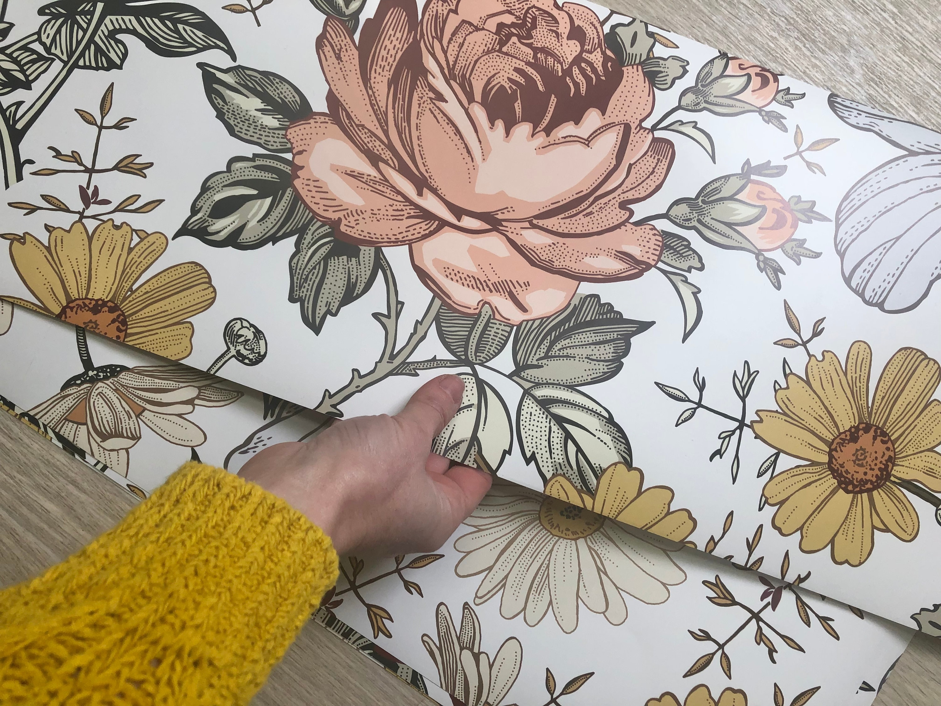 Dishwasher Cover Vintage Floral, Retro Flowers Kitchen Dishwasher Cover