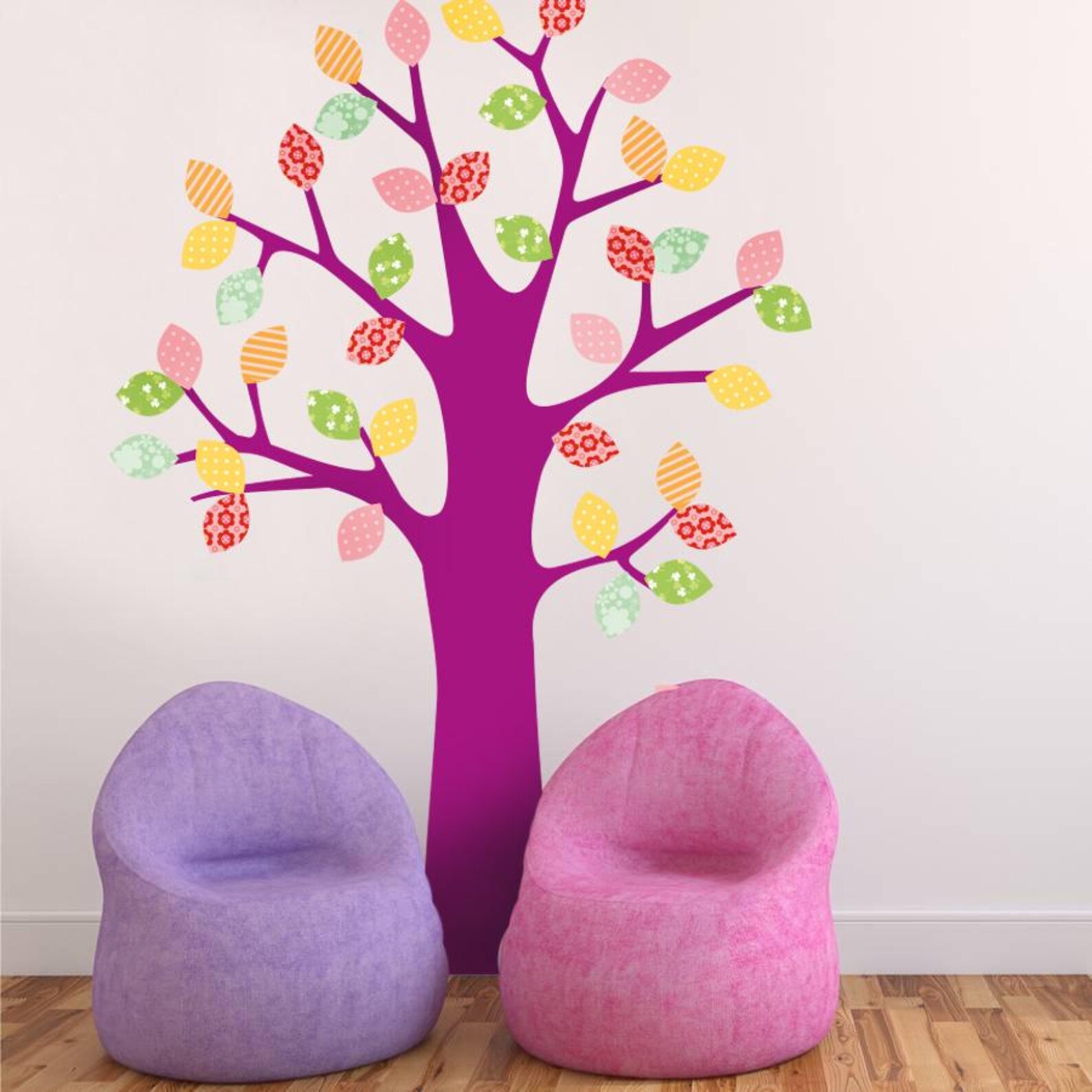 Tree Wall Decals for Kids, Tree Wall Decal Large, Big Tree Wall Decal ...