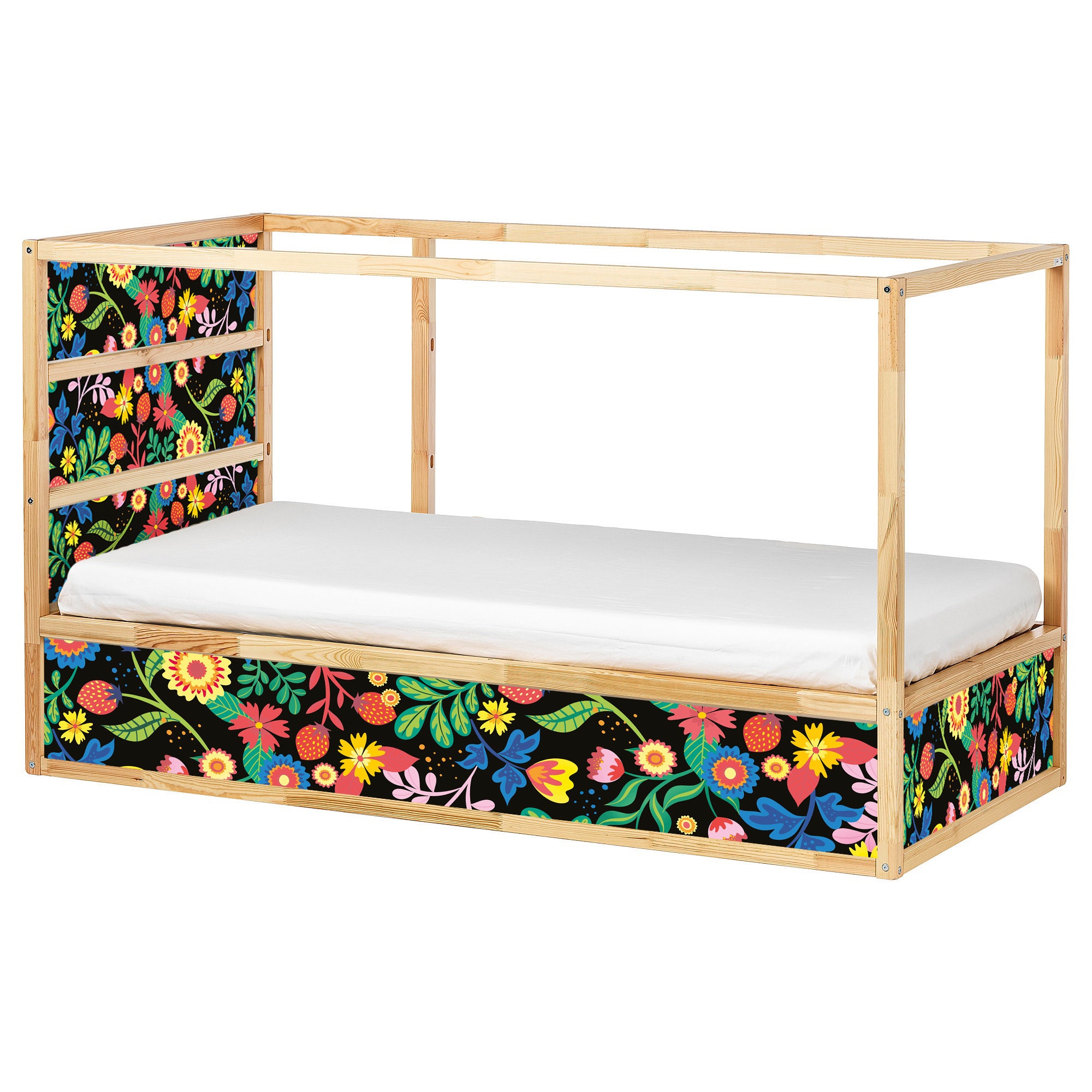 IKEA KURA BED Decal Floral Ikea Kura Bed Girls Flowers - Etsy Australia