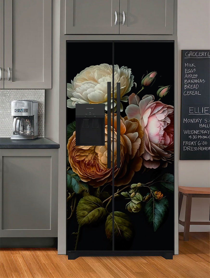 Adesivo Murale In Vinile Per Frigo E Cucina Con Pinguini – Formato A4, Decorazione Pareti Ed Elettrodomestici, Nero