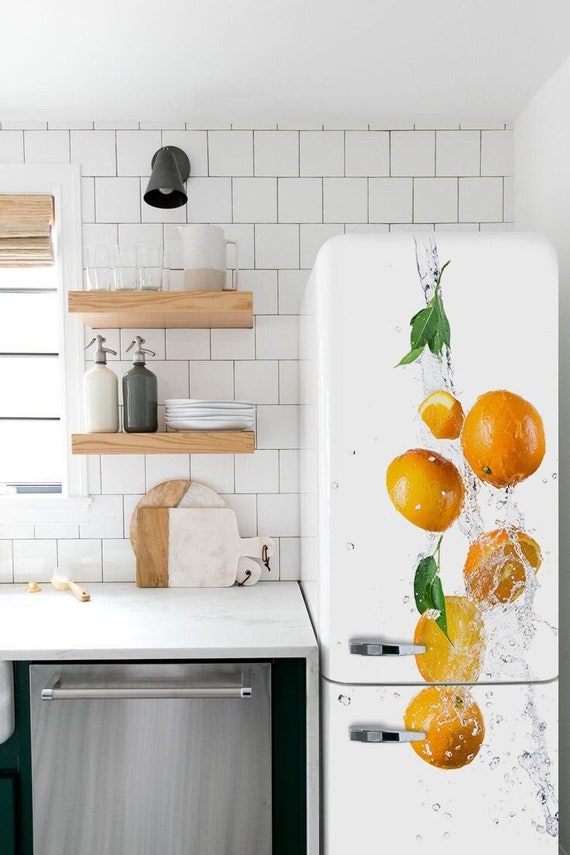 Fridge Wrap Vinyl Oranges Refrigerator Wrap Vinyl Decal - Etsy 日本