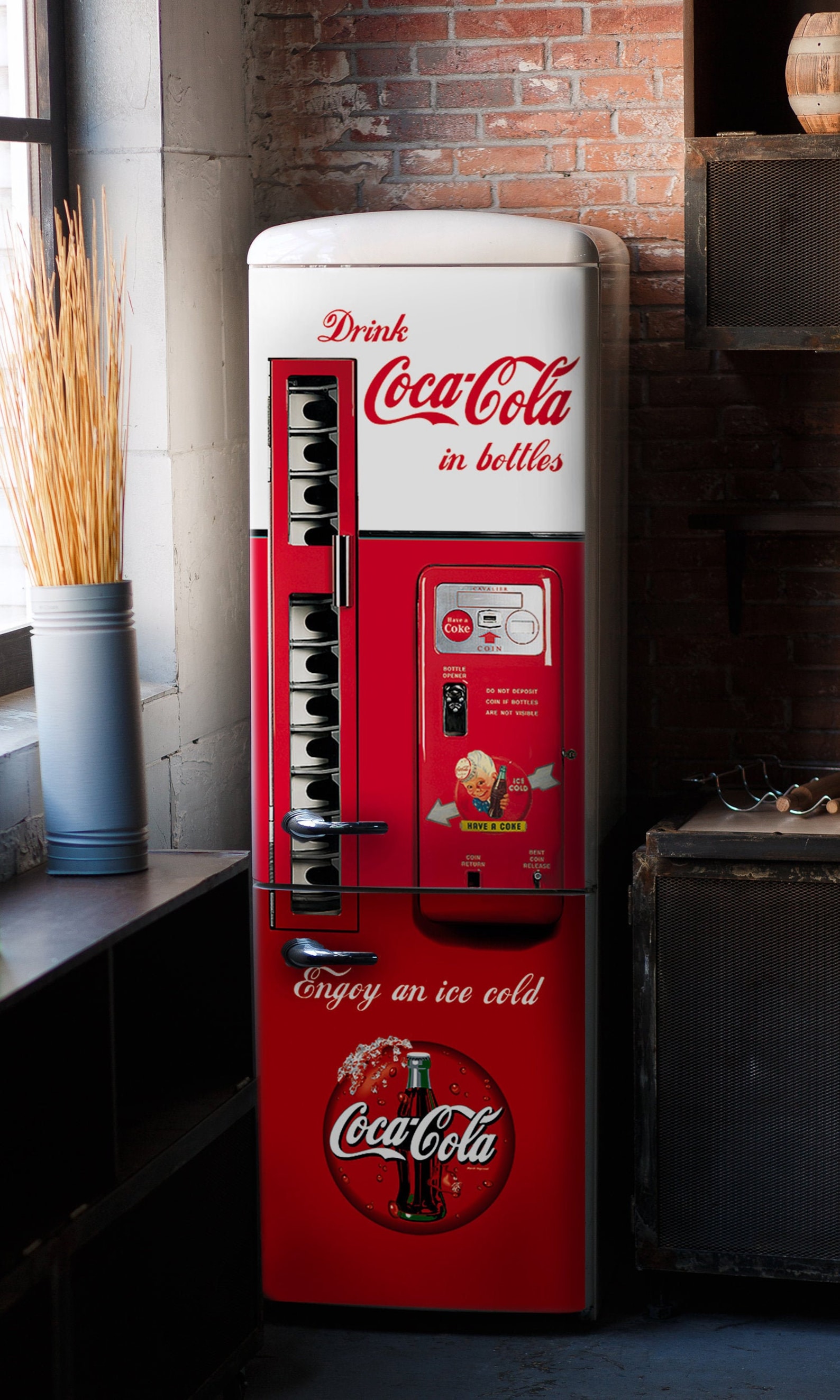 Сoca Cola Decals Fridge Decal Fridge Wrap Vintage Coca Cola | Etsy