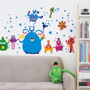 Boys Wall Decal Monsters Wall Decals Monsters, Boys Room Decor Monster Decal, Wall Art Monsters, Monsters Kids Wall Decals, Monsters Decals