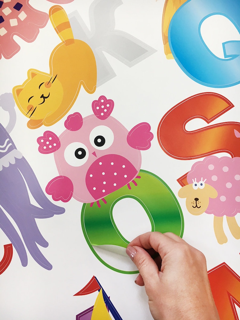 Kindergarten Classroom Decor, Preschool Wall Decal, ABC Decals for ...