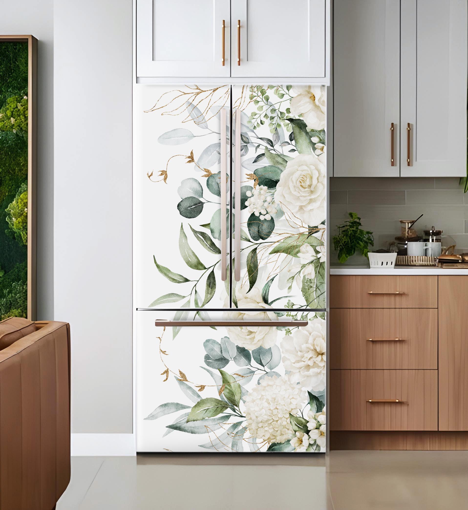Magnetic Fridge Wrap Custom, Refrigerator Wrap Vinyl Magnets side by ...
