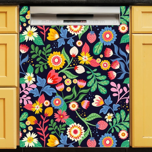 Kitchen Decor Dishwasher Vinyl Sticker Waterproof Skin Etsy