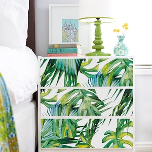 Sticker IKEA Malm dressoir, stickers Ikea Hack dressoir, Malm sticker, Malm contactpapier, jungle stickers voor dressoir, stickers dressoir voor slaapkamer