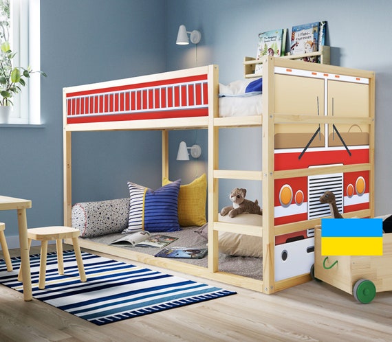 Uitschakelen helper Zeug IKEA KURA BED Decals Kura Bed Fire Truck Ikea Kura Bed Boys - Etsy