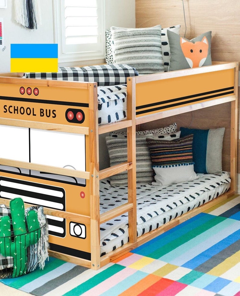 IKEA KURA BED Decals School Bus Kura Bunk Bed Decals Boys Etsy Canada