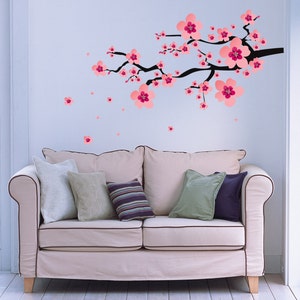 Cherry Blossom, Cherry Blossom Decal, Cherry Blossom Tree, Branch Decal, Branch Wall Decal, Cherry Blossoms, Cherry Blossom Décor