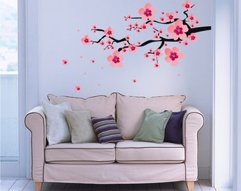 Cherry Blossom, Cherry Blossom Decal, Cherry Blossom Tree, Branch Decal, Branch Wall Decal, Cherry Blossoms, Cherry Blossom Décor