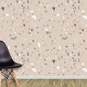 Terrazzo Wallpaper, Terrazzo Peel and Stick Wallpaper, Pattern Wallpaper, Abstract Patterned Wallpaper, Removable Self Adhesive Wallpaper