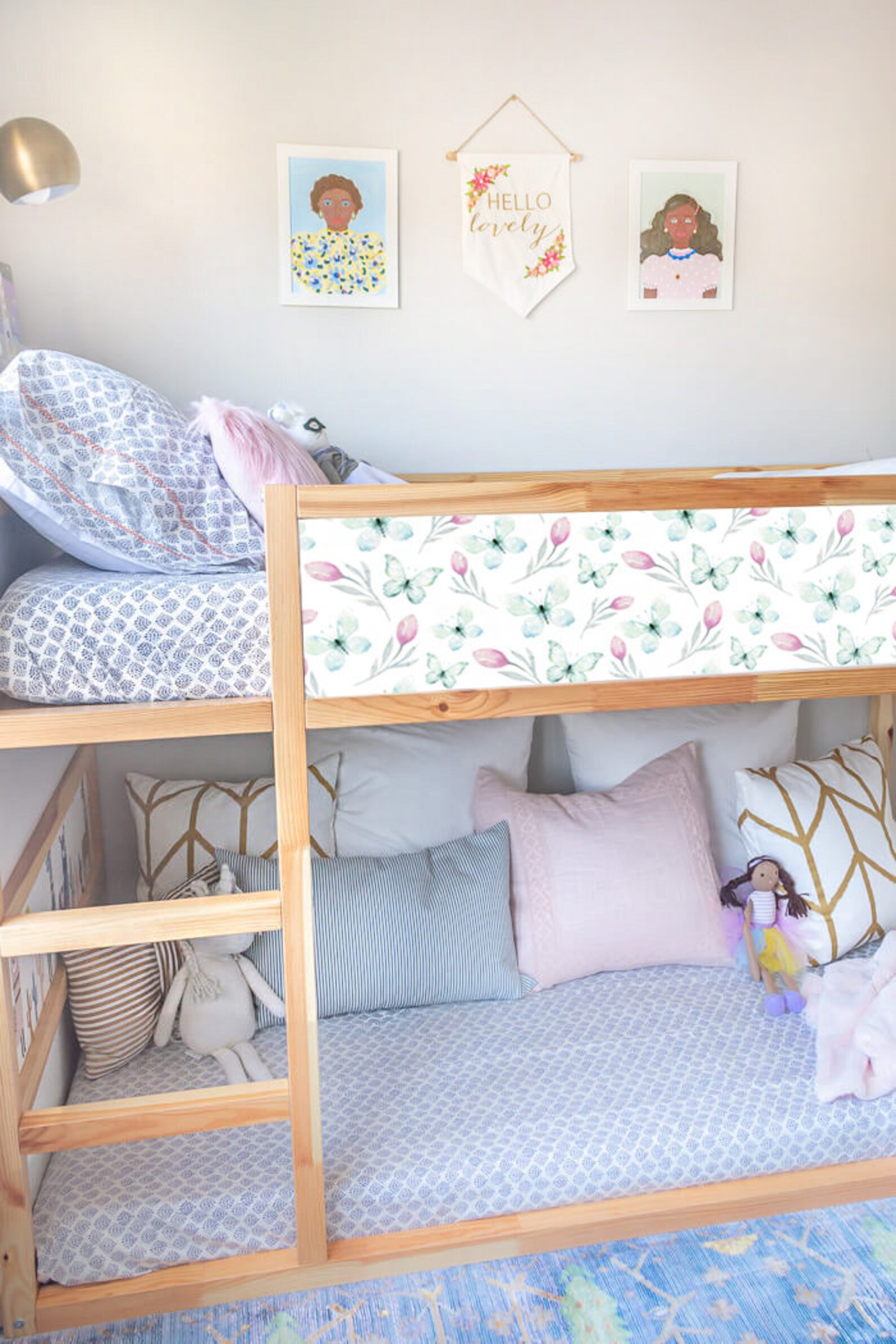 IKEA KURA BED Decals Girls Kura Bed Stickers Butterfly Kura - Etsy