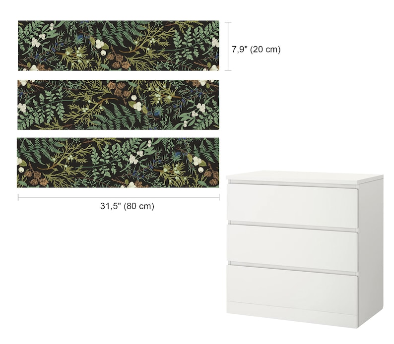 IKEA Malm Dresser Decal Ikea Dresser Stickers Malmdecal Etsy UK