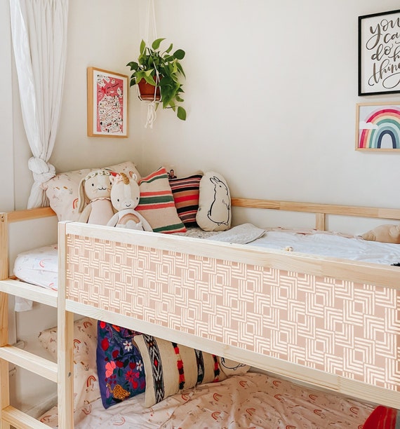 KURA BED Decal Boho Neutral Decals for Kura Bed Ikea Kura Stickers Vinyl Removable Geometric Wrap for Kura Bed Wallpaper Kura Bunk Bed Etsy