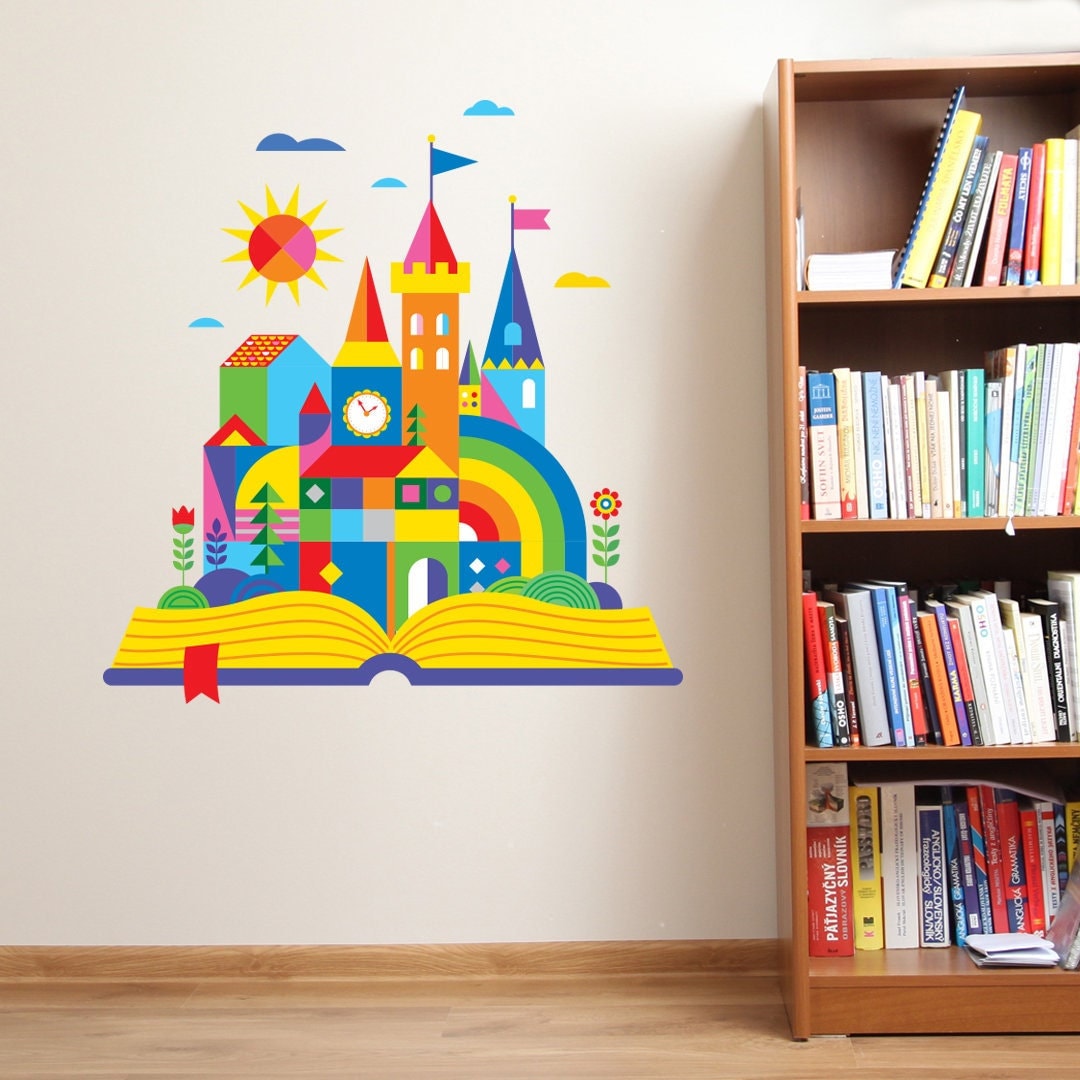 Book Wall Decor, Preschool Wall Decal, Сlassroom Decal, Kindergarten