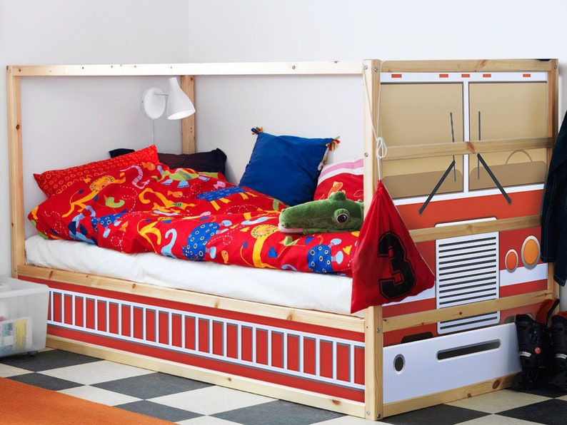 IKEA KURA BED Decals Kura Bed Fire Truck Ikea Kura Bed Boys Etsy Canada