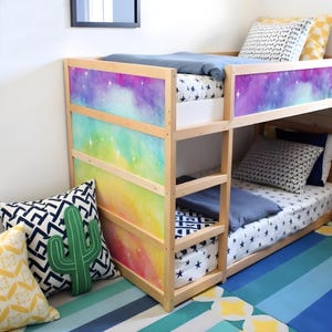IKEA KURA BED Decals Rainbow, Kura Bed Stickers, Kura Decal for Boys Girls Room Removable Vinyl Wrap, Ikea Bunk Bed, Decals for Kura Bed