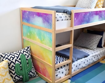 IKEA KURA BED Decals Rainbow, Kura Bed Stickers, Kura Decal for Boys Girls Room Removable Vinyl Wrap, Ikea Bunk Bed, Decals for Kura Bed