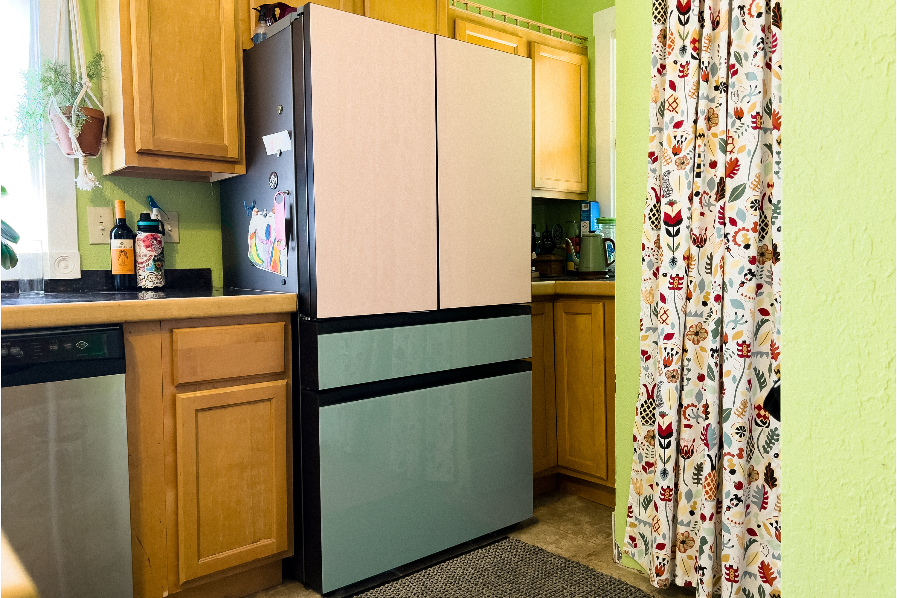 Fridge Stickers Fridge Film Full Cover Fridge Door Stickers Wall ...