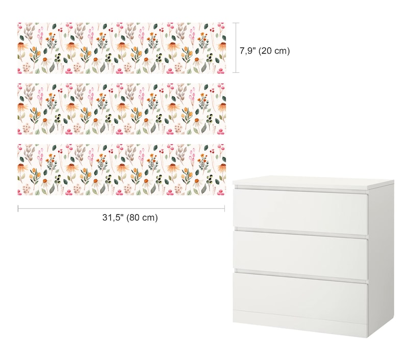 IKEA Malm Dresser Decal Ikea Dresser Stickers Ikea Malm Etsy
