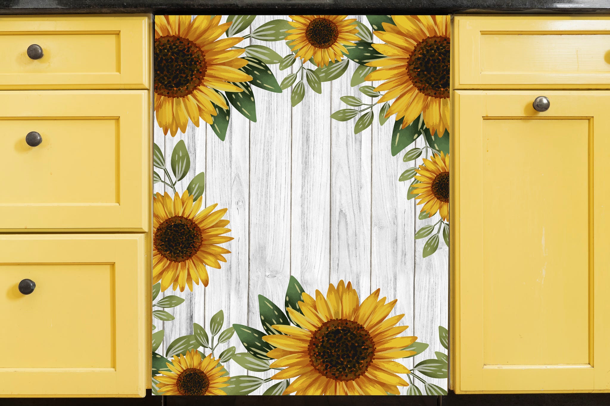  WOWFEEL Rustic Wooden Barn Door Dishwasher Magnet Cover Country  Fridge Vinyl Stickers, Vase Sunflower Refrigerator Magnetic Skins Cover  (Reusable, 23x17Magnetic) : Home & Kitchen