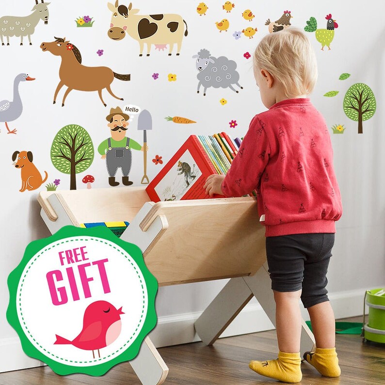 Farm Animal Decals Farm Decals Animal Nursery Decals Farm Etsy