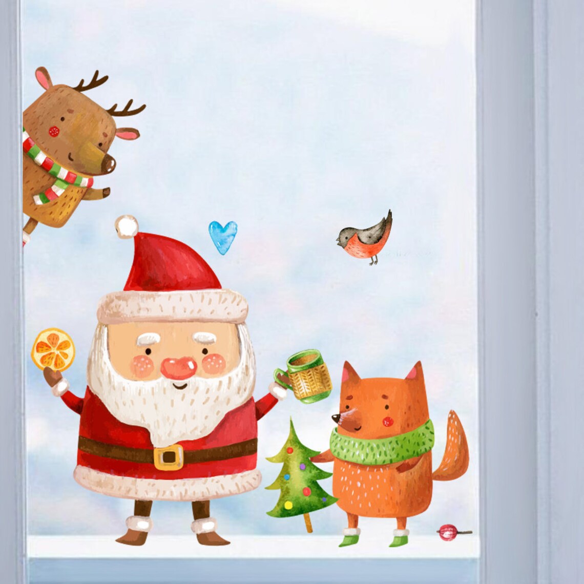 Christmas Wall Decals Christmas Decoration Decals Christmas Etsy