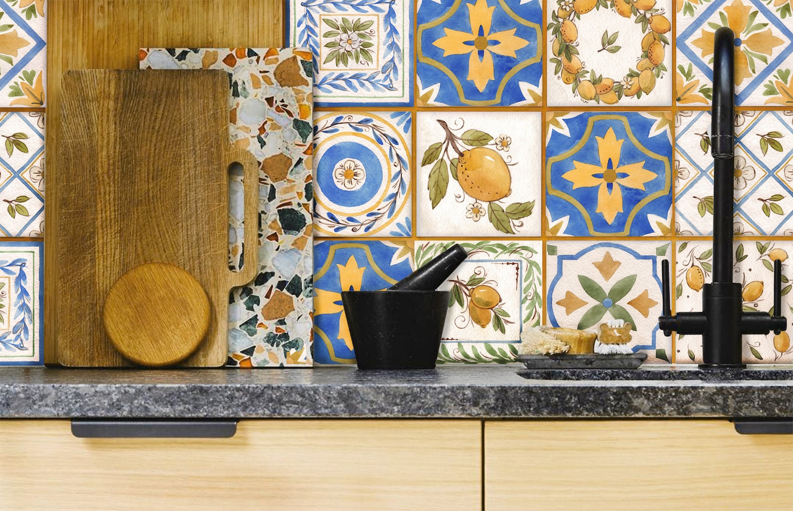 Tiles Stickers Lemons Kitchen Tile Decals Tile Decals for Etsy UK