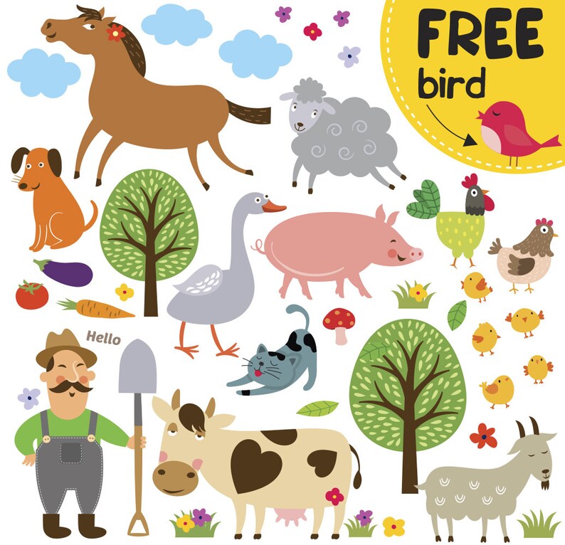 Farm Animal Decals Farm Decals Animal Nursery Decals Farm Etsy