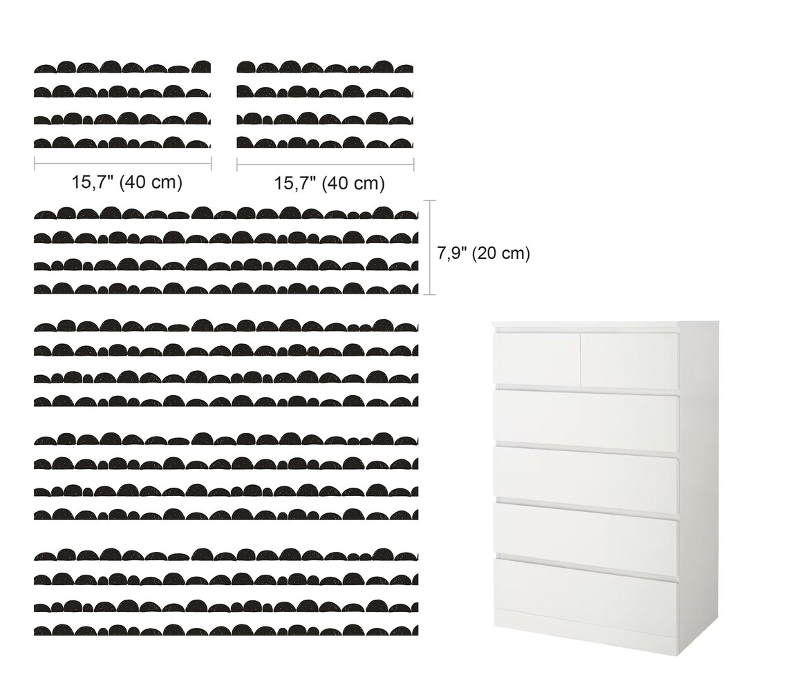 IKEA Malm Dresser Decal Ikea Dresser Stickers Malmdecal Etsy