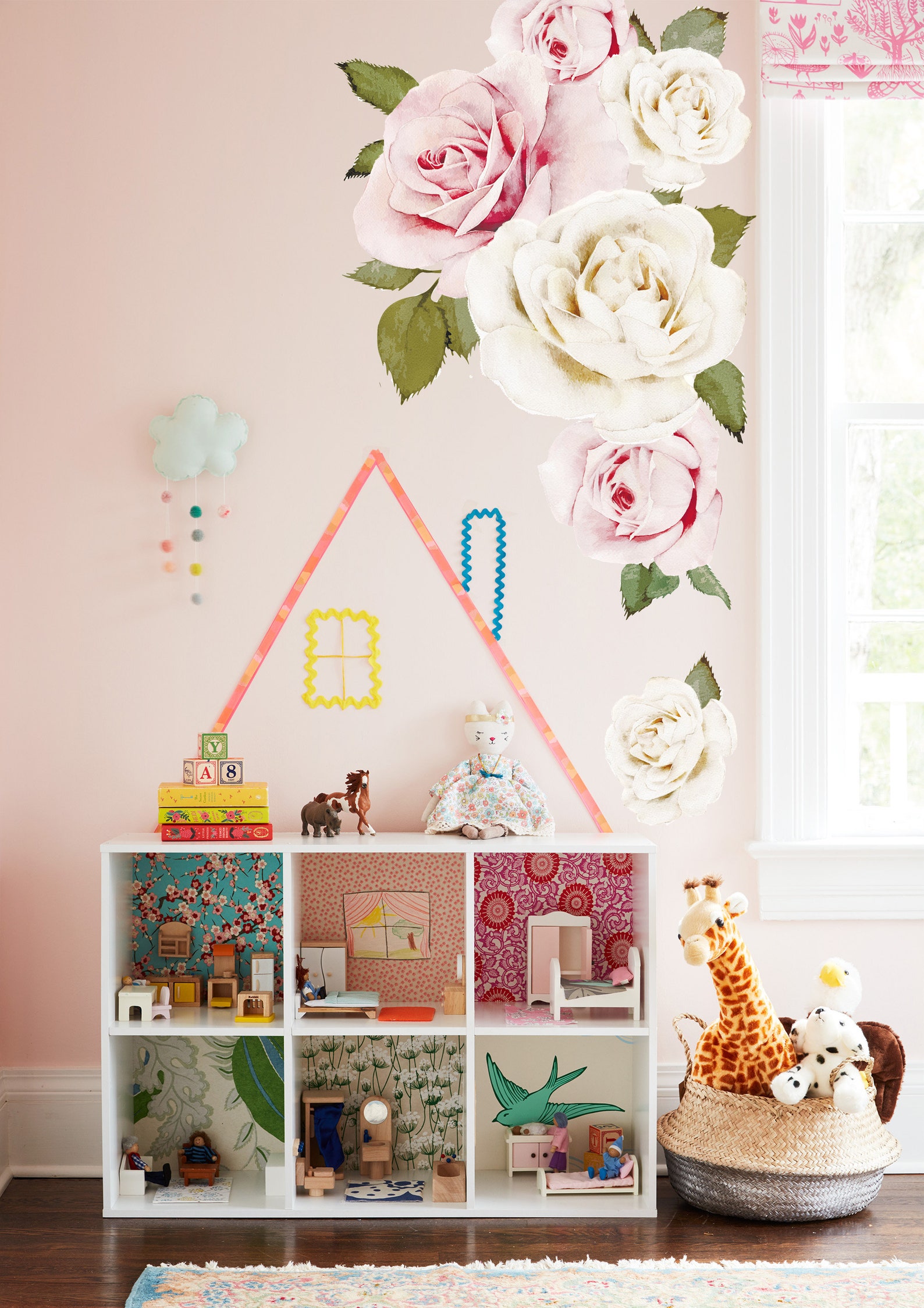 Rose Decals for Wall Roses Flower Wall Decal Rose Wall Etsy