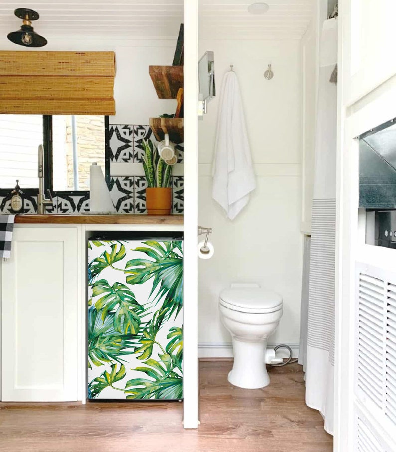 MINI Fridge Wrap Tropical RV Mini Fridge Vinyl Cover Mini Etsy