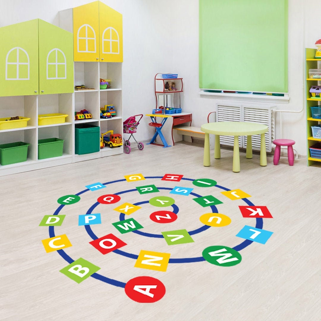 Fivetoo Decalcomanie sensoriali per pavimento – Adesivi educativi per giochi cerebrali per bambini, decorazione interattiva per camera da letto, carta da parati per Classroo