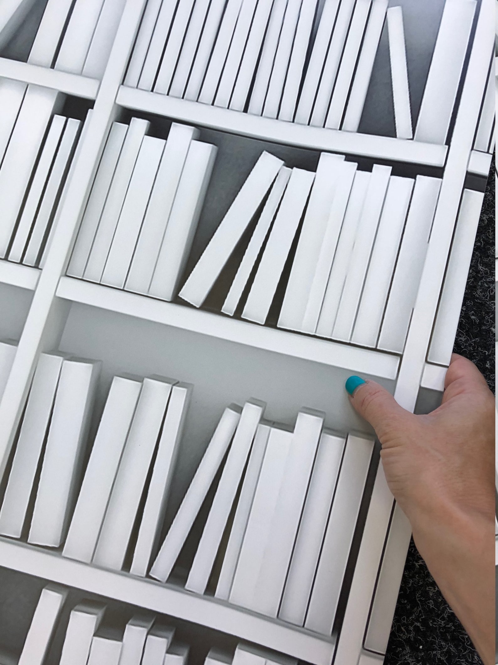 Black and White Bookcase Wallpaper, Minimalist Peel and Stick Wallpaper