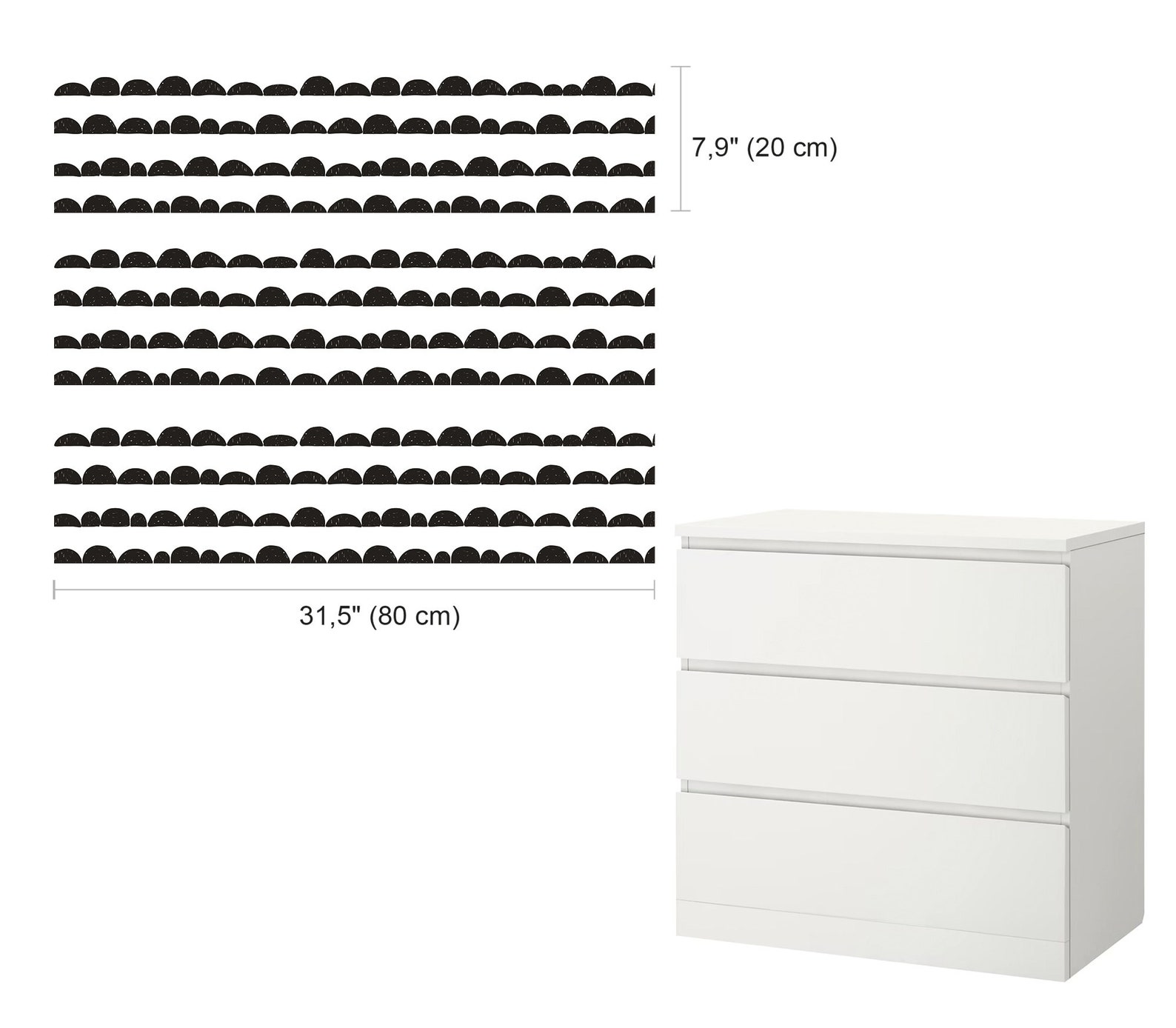 IKEA Malm Dresser Decal Ikea Dresser Stickers Malmdecal Etsy