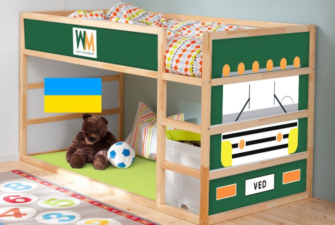 IKEA KURA BED Decals Garbage Truck Kura Bunk Bed Decals Boys Removable