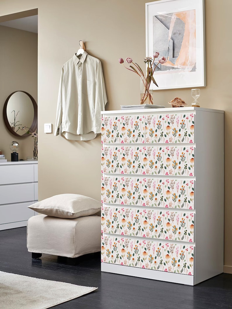 IKEA Malm Dresser Decal Ikea Dresser Stickers Ikea Malm Etsy