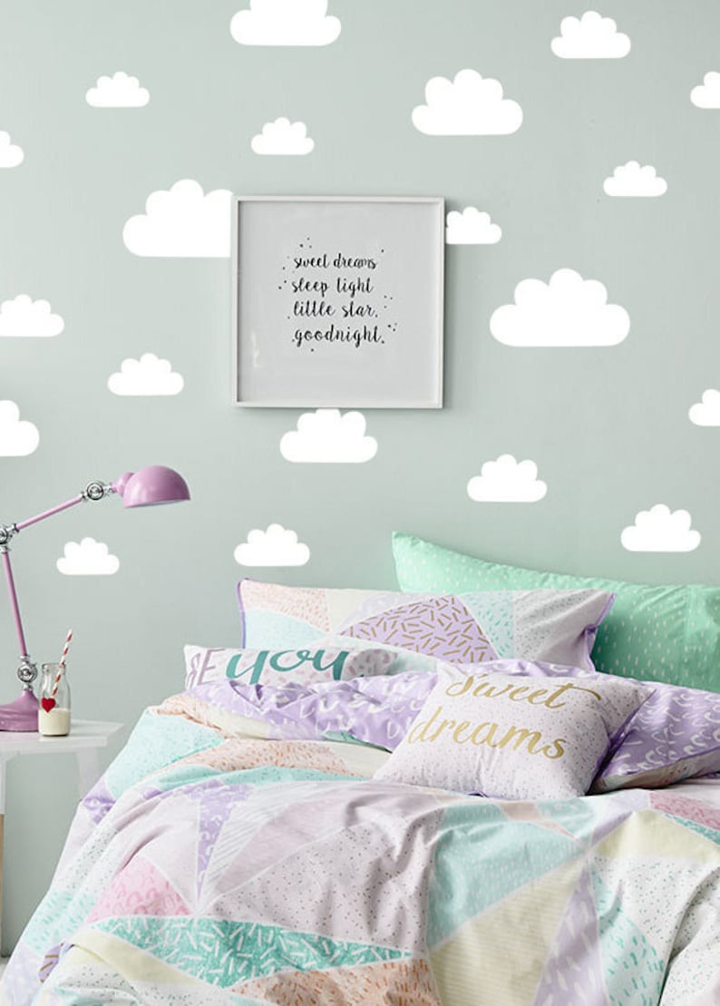 Cloud Cloud Wall Decals Cloud Decals Cloud Stickers Set of Etsy