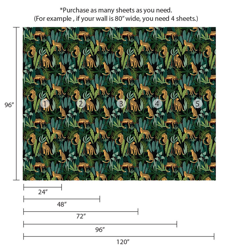 Cheetah Print Wallpaper Peel & Stick Leopard Print Wallpaper Etsy