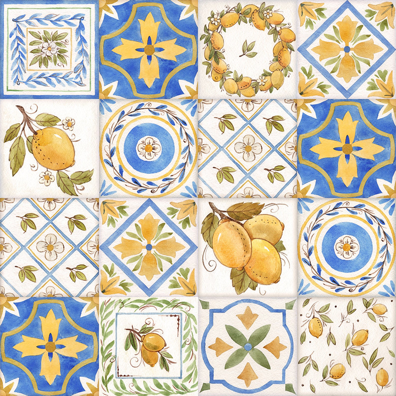 Tiles Stickers Lemons Kitchen Tile Decals Tile Decals for Etsy UK