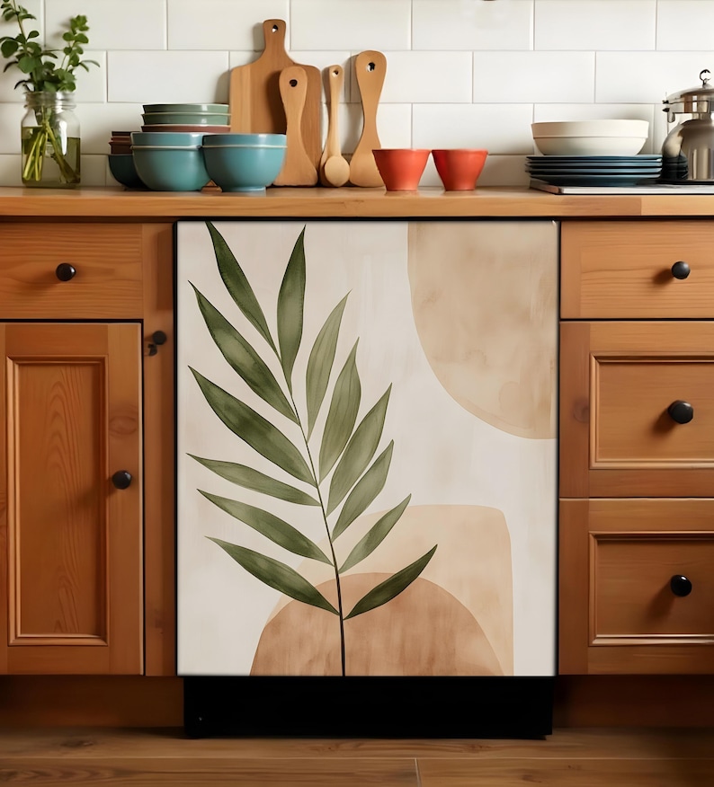 Dishwasher Magnetic Cover Boho, Kitchen Dishwasher Cover Magnet Decal