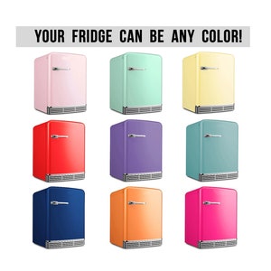 Solid MINI Fridge Wrap, Pastel Fridge Decals Vinyl, Mini Refrigerator Wrap Red Pink Purple Black Self Adhesive RV Mini Fridge Sticker Decor