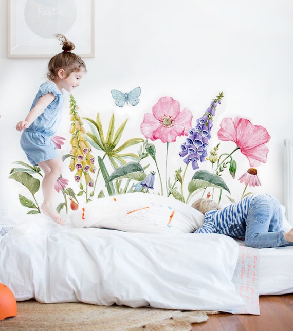 wildflower Watercolor Wall Decal Kit