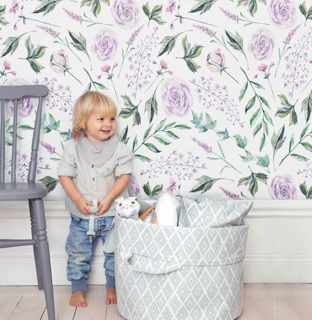 Purple Floral Wallpaper For Walls