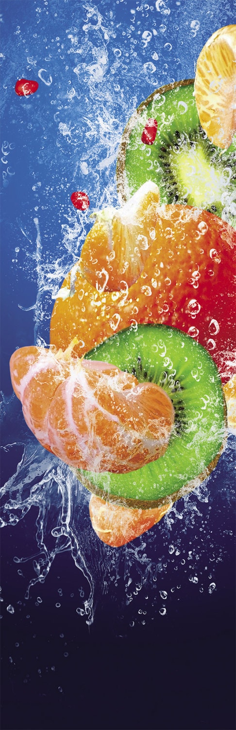 🥇 Vinilos neveras y frigoríficos collage de frutas 🥇