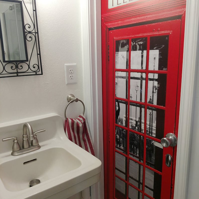 London Phone Booth Door Skin Phone Booth Door Mural Door - Etsy Australia