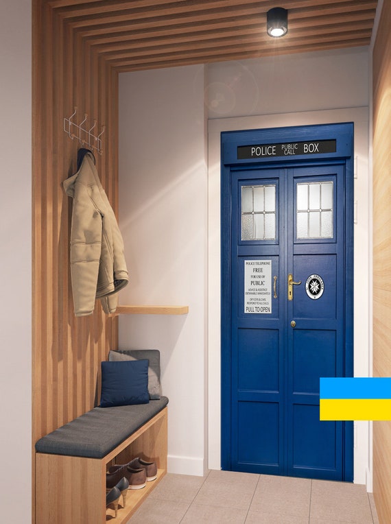 Tardis Door Wrap, Tardis Door Cover, Policebox Door Wrap, Tardis Decal, Dr  Who Wall Decal, Tardis Door Mural, Tv Series Dr Who Vinyl Mural - Etsy