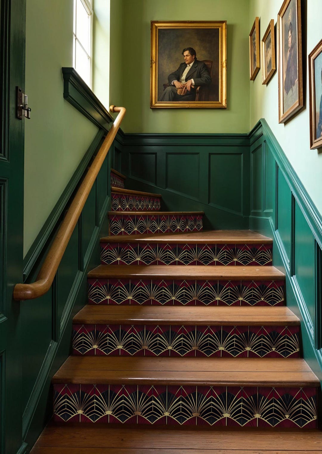 Stair Riser Decals Art Deco, Stair Decals, Staircase Decal Peel & Stick ...