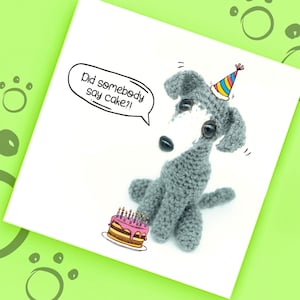 carte de voeux lévrier whippet joyeux anniversaire fête drôles mignons chien personnalisé ami soeur petite amie maman 21e 40e anniversaire carte vierge